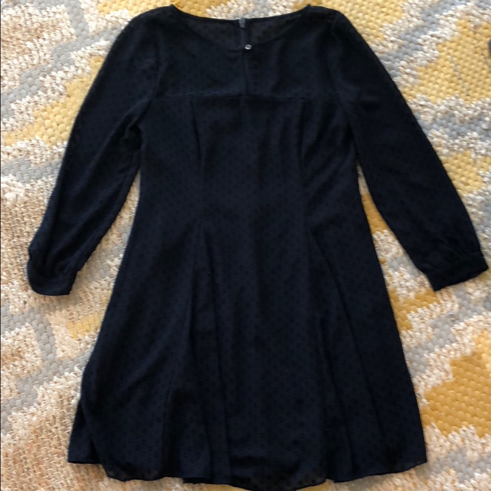 Jcrew Navy dot dress size 4P